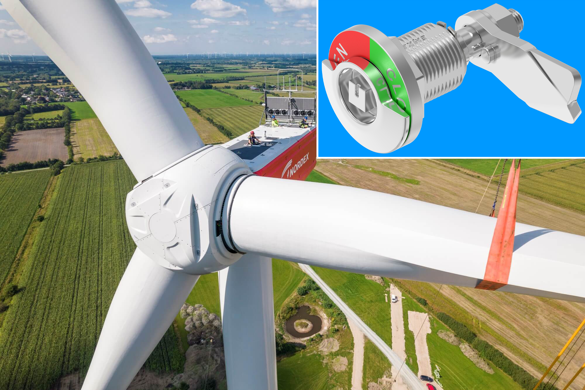 Image for EMKA compression latches aid wind power from Nordex