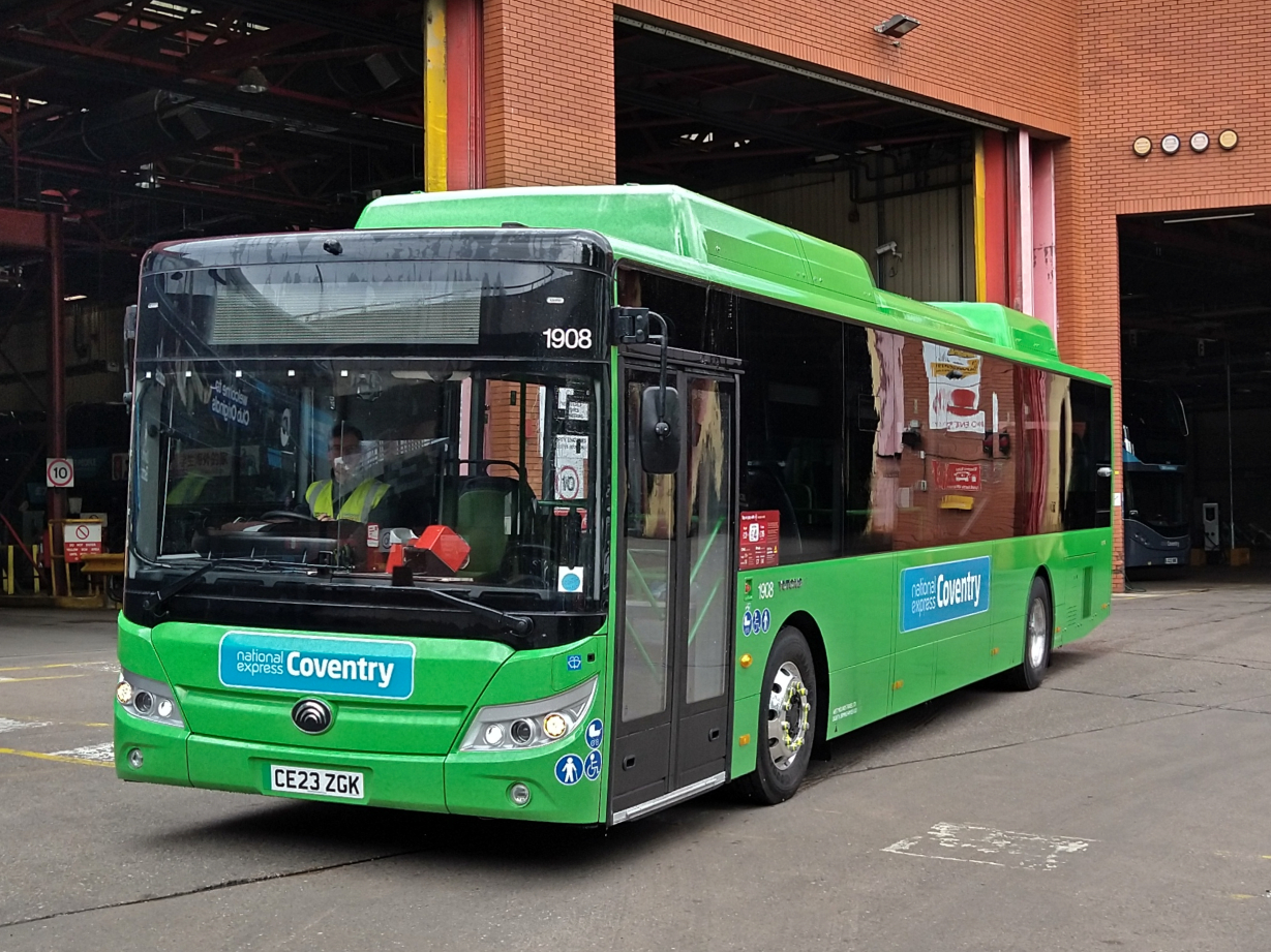 Image for National Express Coventry to trial Yutong E12 electric single decker bus