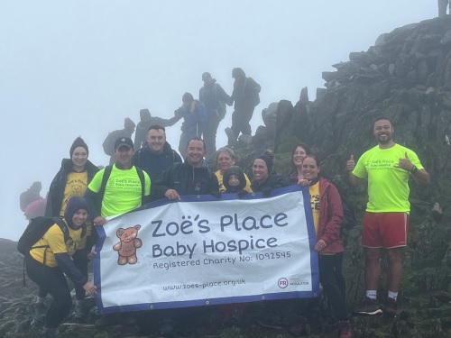 Image for Over £1,500 raised by Warwickshire business for baby hospice during Snowdon trek