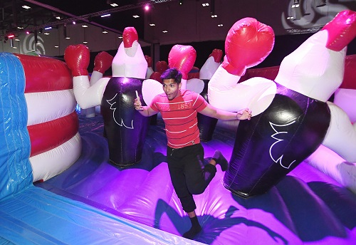 World's largest inflatable obstacle course perfect for team building and corporate events