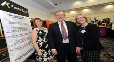 Pictured from l to r Angela Lennox, C&W Chamber Membership Support, Wayne Russell, RentUrApp, Keely Hancox, C&W Chamber Operations Director