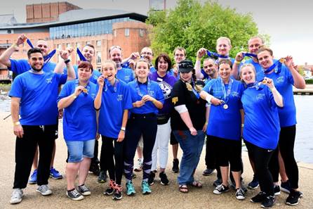 Image for The Twyver Tigers, fight a fiercely close battle to be crowned the Shakespeare Hospice’s Dragon Boat champions!