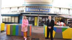 Image for Coventry artists add splash of colour to Safetyflex Barriers anti-terror barriers for their first public art project