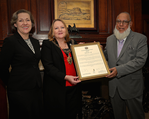 Image for Mohram presented with Good Citizen Award