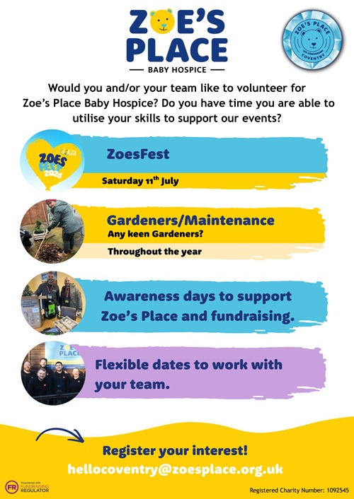 Image for From Drayton Manor to the Skies: Take on a Challenge for Zoe's Place in 2026!