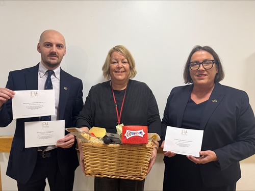 Festive Donation from Mallory Court helps boost Myton Hospice fundraising