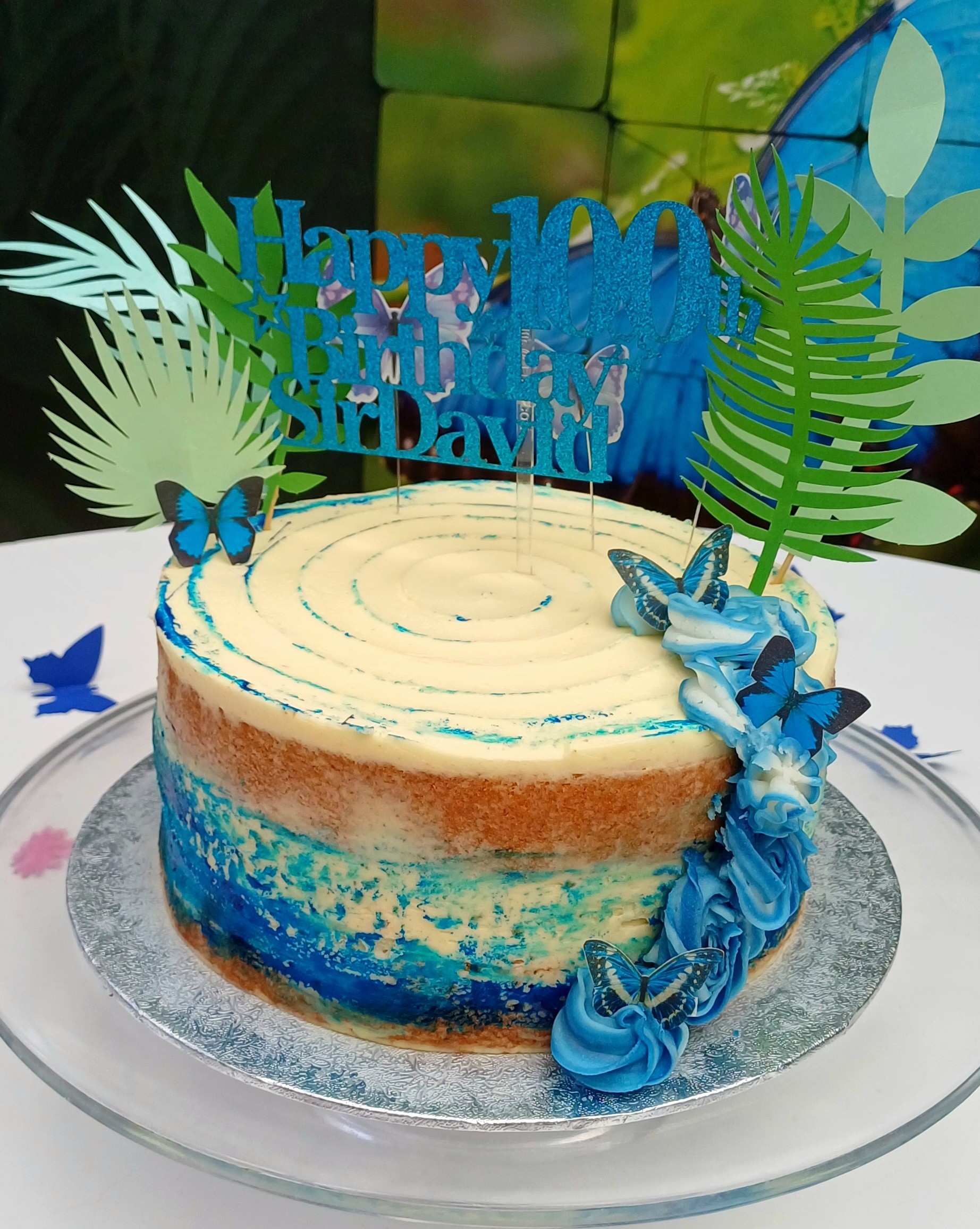 Image for Pupils release 100 Blue Morpho butterflies to mark Sir David Attenborough’s 100th birthday!