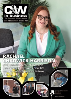 Front Cover of magazine featuring a lady smiling at the camera
